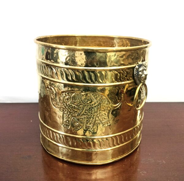 Planter, Brass Planter, Metal Planter || Handcrafted Brass Elephant Design Planter || Plant Container || Flower Pot for Indoor & Outdoor - Image 2