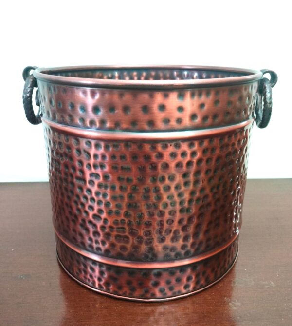 Brass Planter with handle || Planter for Living Room||Antique design Hammered Plant Container, Planter, Flower Pot for Indoor/Outdoor Plant