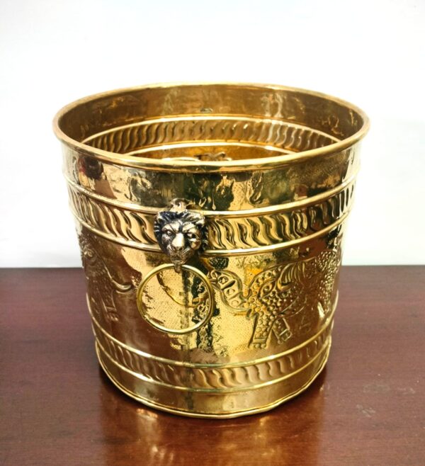 Planter, Brass Planter, Metal Planter || Handcrafted Brass Elephant Design Planter || Plant Container || Flower Pot for Indoor & Outdoor - Image 3