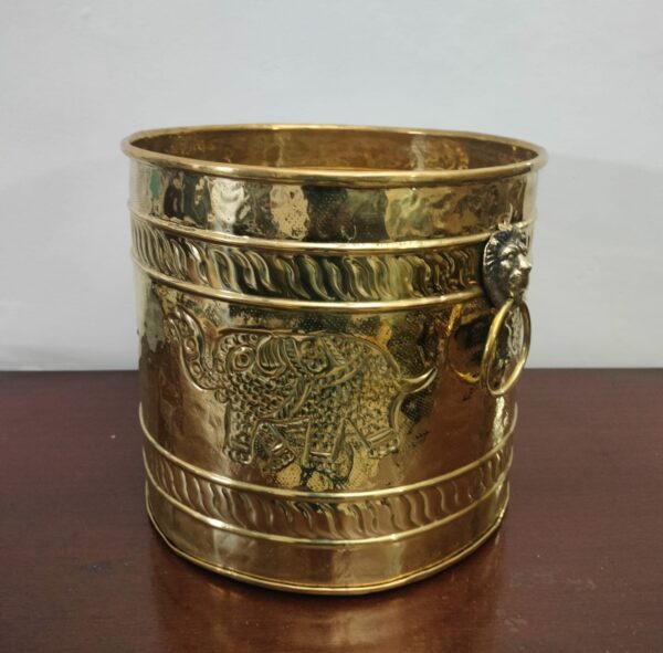 Planter, Brass Planter, Metal Planter || Handcrafted Brass Elephant Design Planter || Plant Container || Flower Pot for Indoor & Outdoor - Image 2