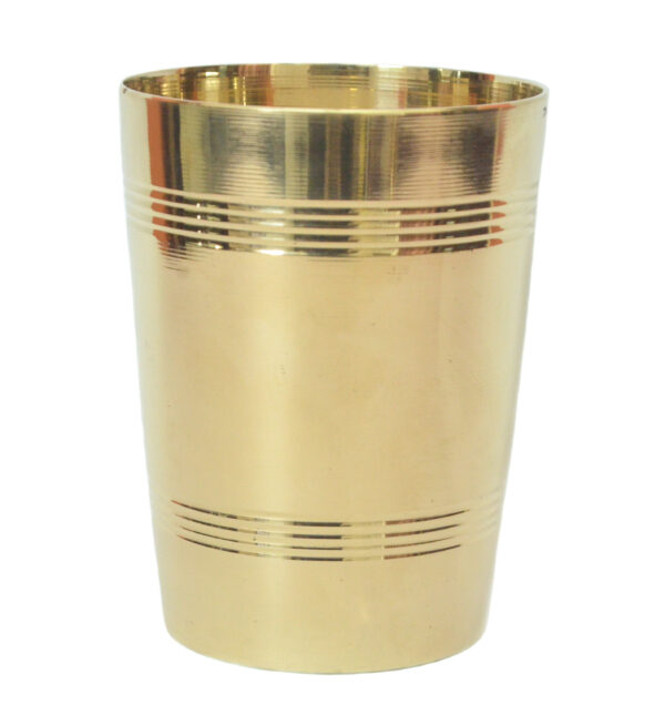 Brass Glass / Tumbler for Drinking Serving Water, Yoga & Ayurveda, Volume-330 ML (Pack of 1 to 6 pcs)