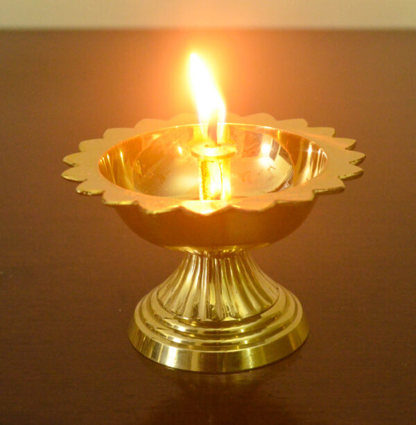 Brass Akhanda Diya, Oil Lamp, Brass Deepak,