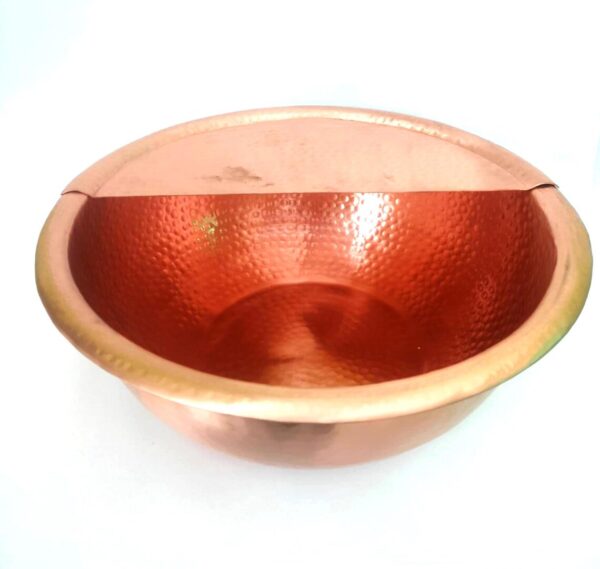 Pedicure Bowls || Copper Spa Pedicure Bath Bowl with Removable Foot Rest || Feet Warm Soaking Massage Tub || Spa Foot Bath Basin - Image 4