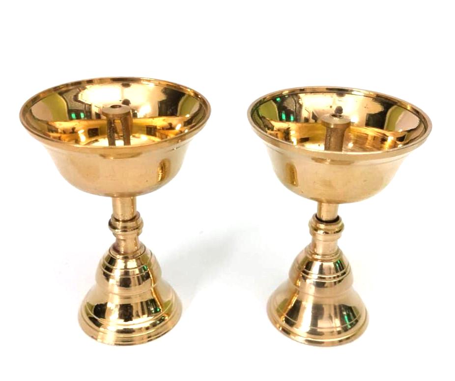 Brass Akhanda Diya, Nanda Diya, Oil Lamp, Deepak, Deepam