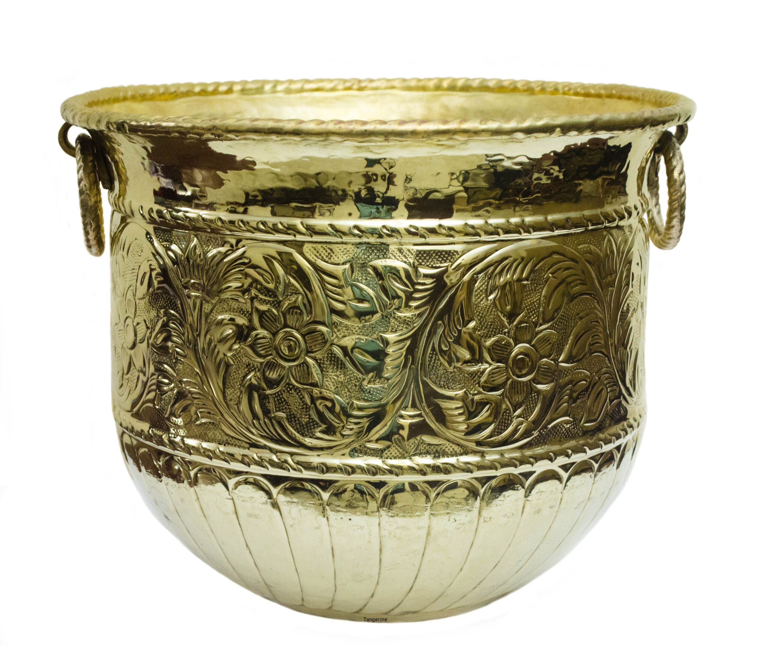 Brass Planter, Plant Container, Metal Planter, Flower Pot, Carved Planter, Living room Planer, Indoor Outdoor Planter
