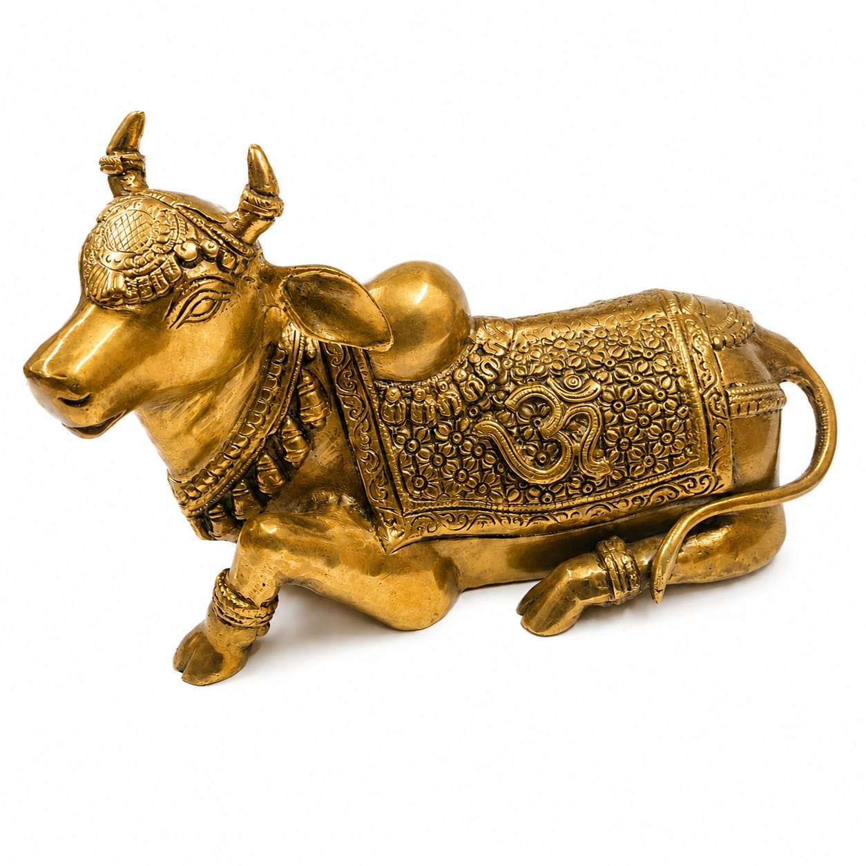 Antique Brass Nandi Bull Statue | Decorative Sacred Shiva Vahana Idol | Traditional Home & Temple Décor - Image 6