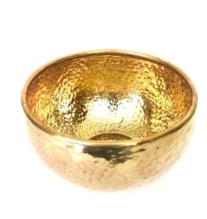 Brass Hammered Bowl – Decorative Dish, Snack Bowl, Dish Bowl,  Tabletop Planter, Multi purpose bowl   & Tabletop Accent - 6 inch diameter