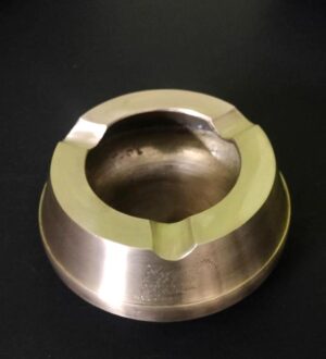 Brass Matte-Finish Ashtray for Cigarette with 3 Slot– Stylish & Durable | Gift for Men