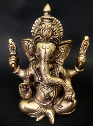 Lord Ganesha Statue | Antique Finish Ganesha Idol for Home Décor & Gifting