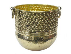 Brass Planter | Planter for Living Room | Hammered Plant Container, Flower Pot,  Indoor/Outdoor Planter