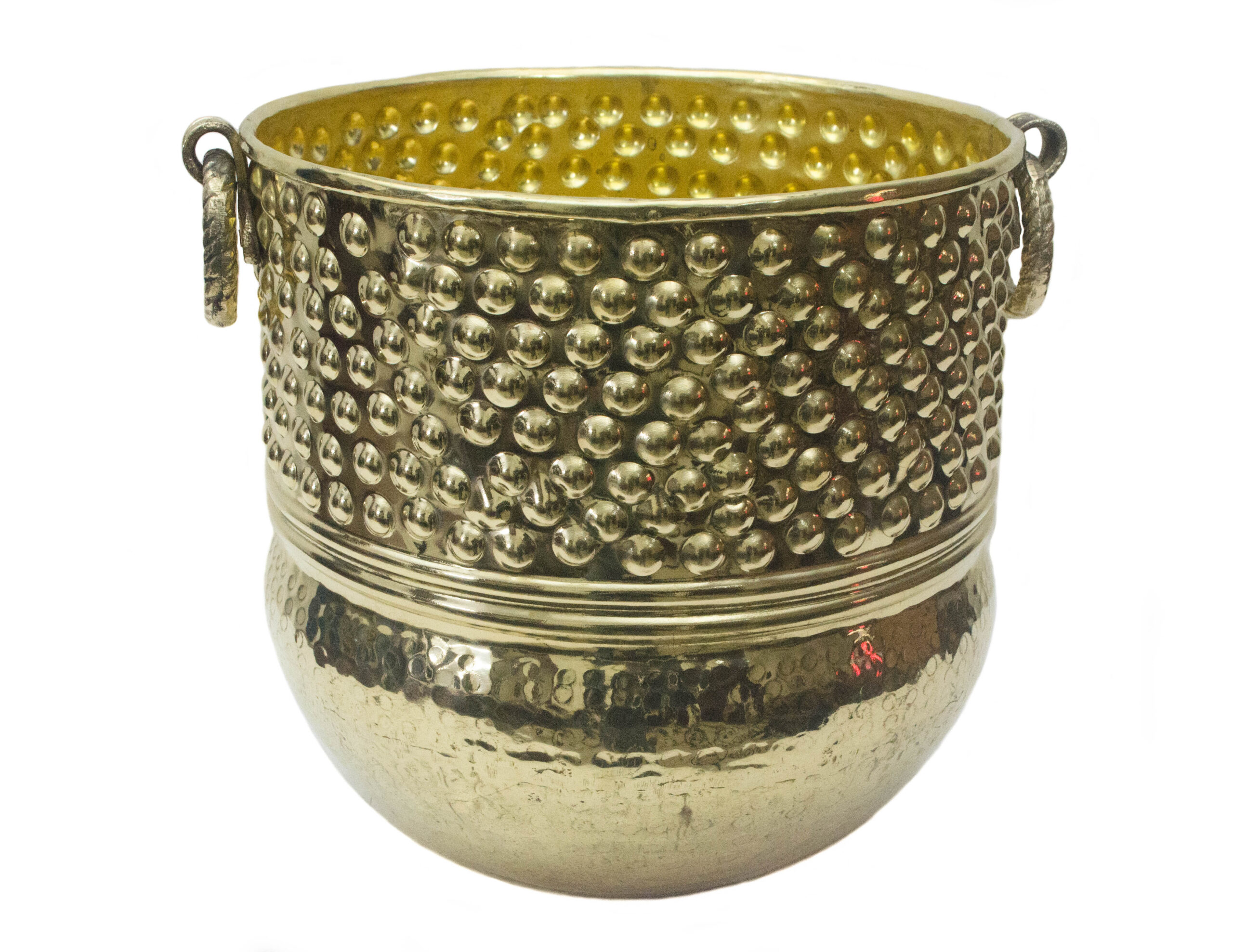 Brass Planter | Planter for Living Room | Hammered Plant Container, Flower Pot,  Indoor/Outdoor Planter