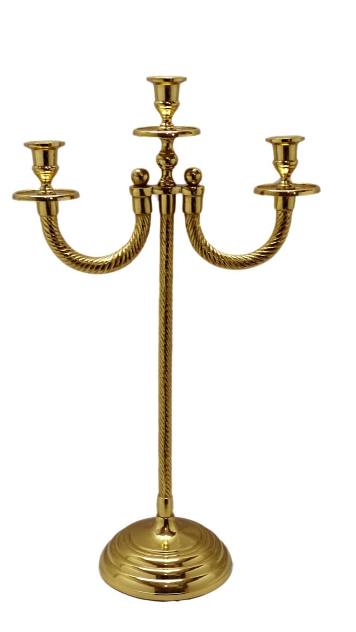 Golden Antique Finish Candelabra | Candle stand | Candle Holder- 23 inch tall - Image 2