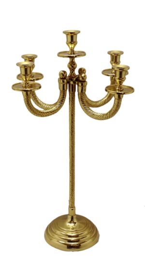 Golden Antique Finish Candelabra | Candle stand | Candle Holder- 23 inch tall