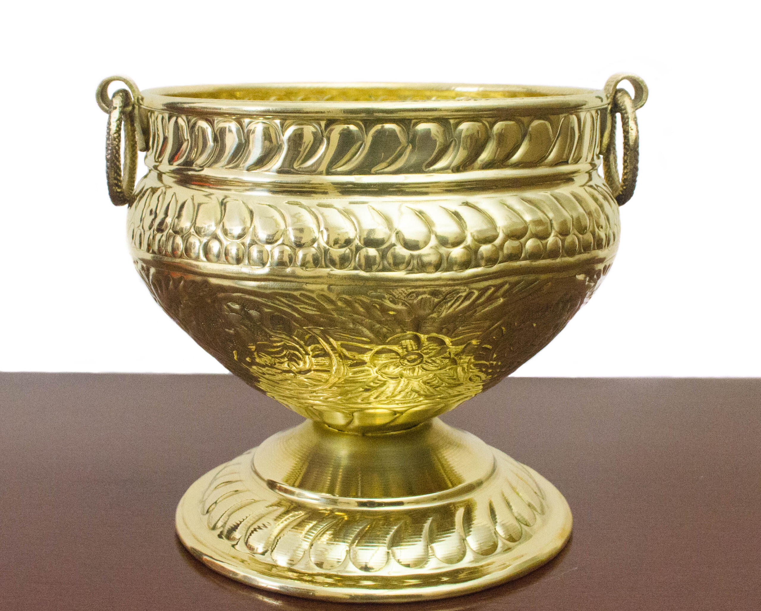 Brass Mangala Snanam | Planter with Handle | Plant Container | Flower Pot | Home & Wedding Décor