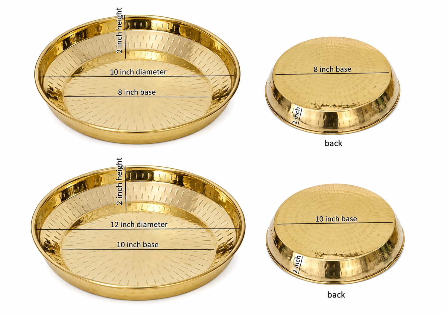 Pure Brass Paraat for Atta Kneading | Handmade Brass Dough Kneading Thaal | Traditional Brass Parat - Image 2