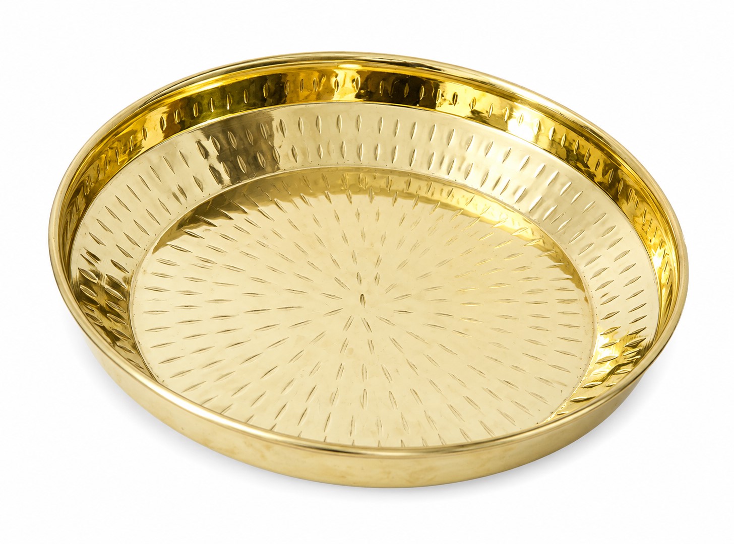 Pure Brass Paraat for Atta Kneading | Handmade Brass Dough Kneading Thaal | Traditional Brass Parat - Image 4