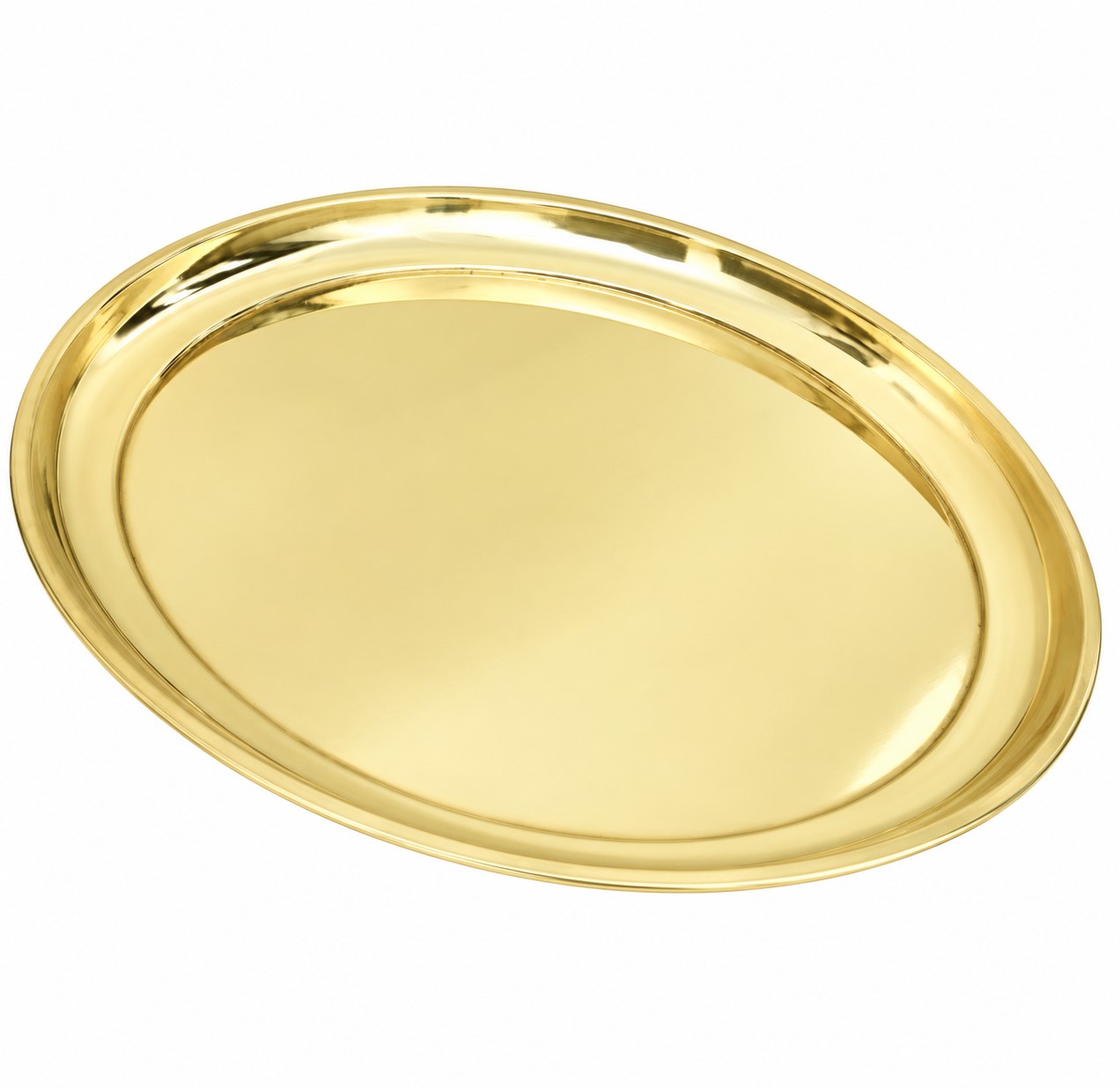 Brass Dinner Plate – 10 Inch | Plain Brass Puja Thali | Traditional Indian Dining & Pooja Tableware- set of 2