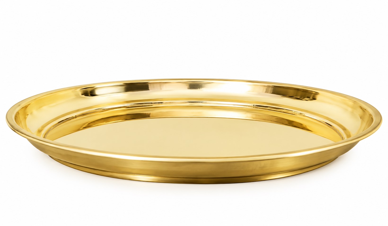 Brass Dinner Plate – 10 Inch | Plain Brass Puja Thali | Traditional Indian Dining & Pooja Tableware- set of 2 - Image 3